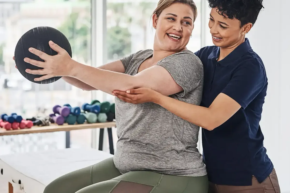 Physical therapy treatment session